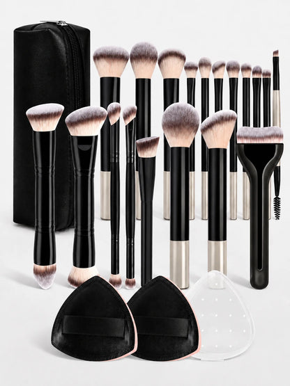 13/18/23Pcs Makeup Brush Set, Soft Foundation, Blush, Powder, Eyeshadow & Mascara Brushes, Professional Cosmetic Tools for Dail