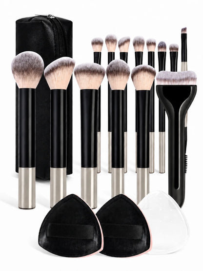 13/18/23Pcs Makeup Brush Set, Soft Foundation, Blush, Powder, Eyeshadow & Mascara Brushes, Professional Cosmetic Tools for Dail
