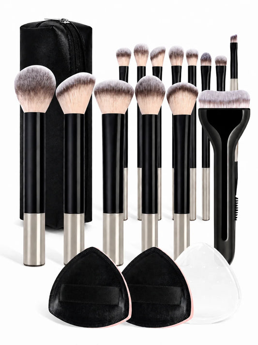 13/18/23Pcs Makeup Brush Set, Soft Foundation, Blush, Powder, Eyeshadow & Mascara Brushes, Professional Cosmetic Tools for Dail