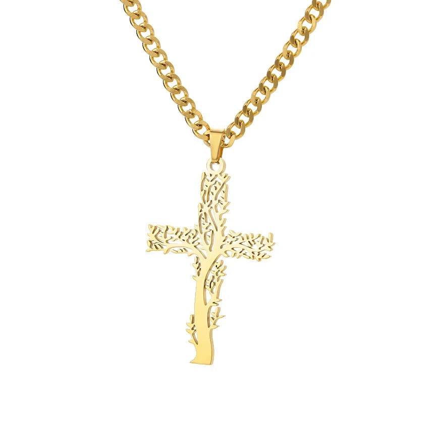 Punk Gold Color Heart Pendant Necklace for Women Stainless Steel OT Buckle Beaded Neck Chain Choker Y2K Jewelry Accessories