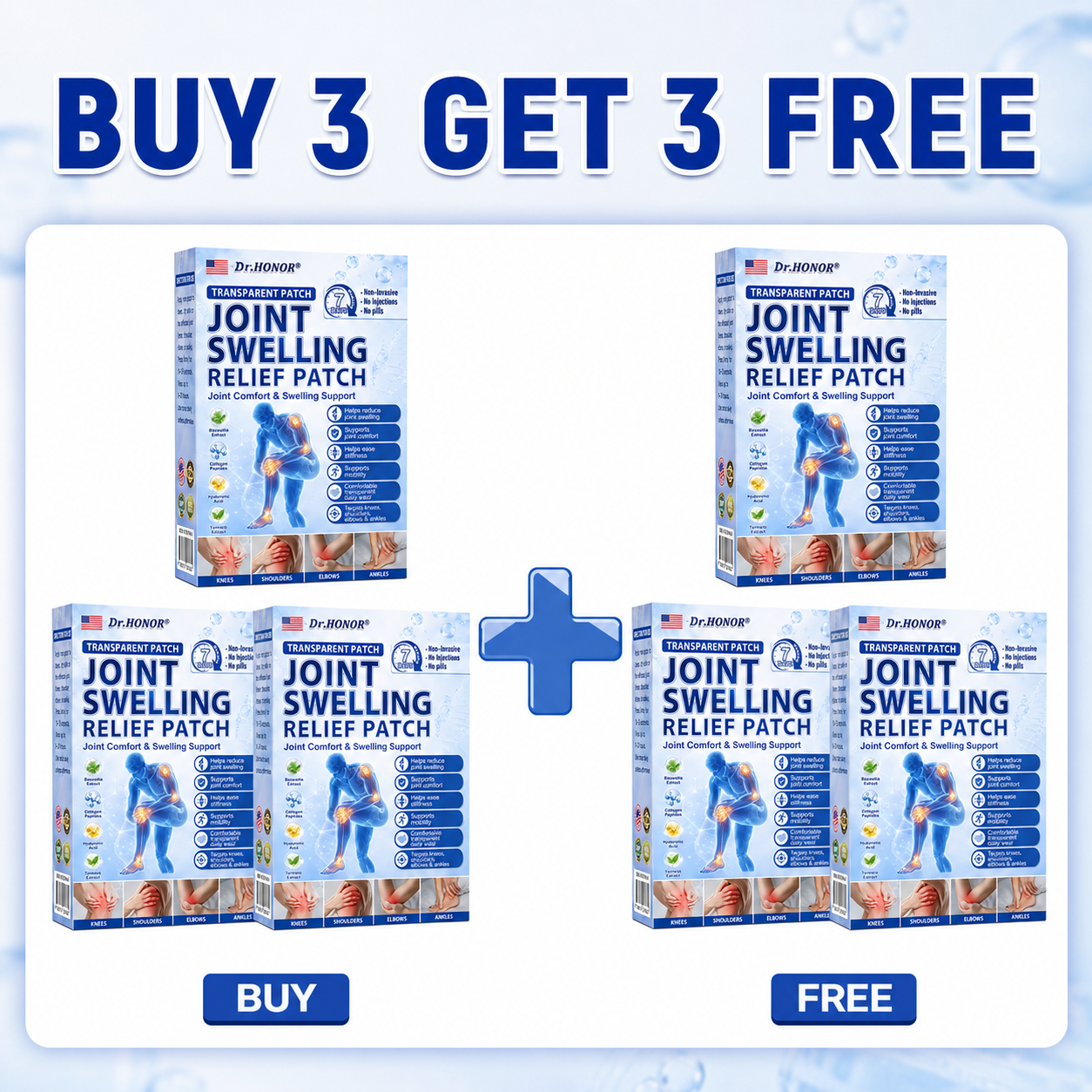💥 COMPLETE YOUR ROUTINE: Targeted DR.HONOR® Joint De-Swelling Patches (Save 90%)